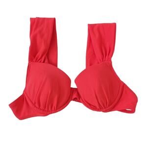 ShapeFix Swim Bikini Top Red Size 10 Underwire Bathing Suit Top